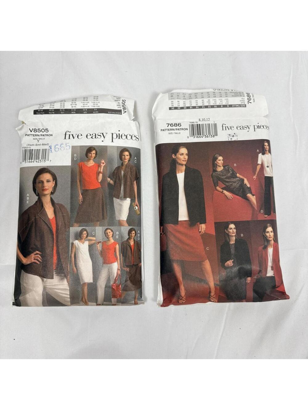 Vintage Five Easy Pieces OOP Sewing Patterns work wear career wear office -AS IS